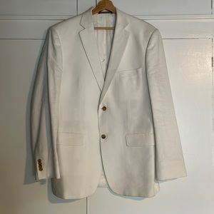 John W. Nordstrom Soecial Selection Blazer Suit Jacket White 2 Button Size 44L